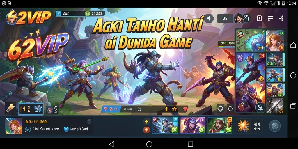 Tampilan mendebarkan dari gameplay 62VIP yang penuh aksi.