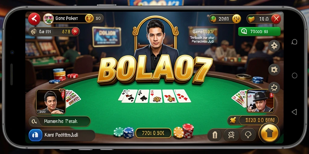 Gameplay seru BOLA07 dengan momen Poker menarik.