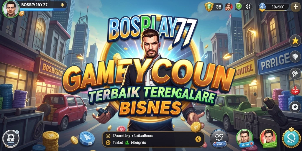 Tampilan gameplay <strong>BOSPLAY77</strong> yang menyenangkan dan interaktif saat memanage bisnis.
