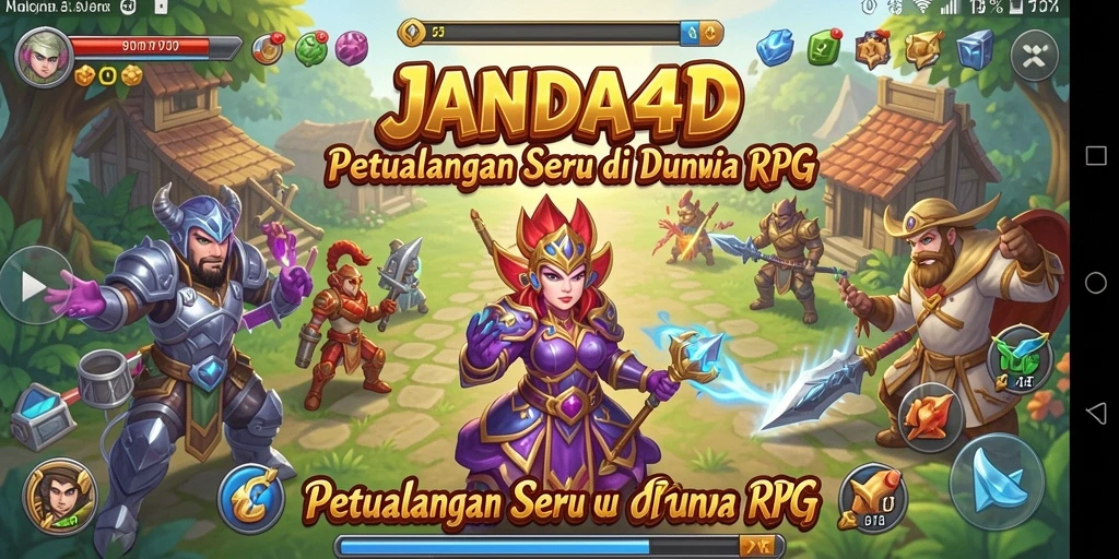 Tampilan gameplay seru dari JANDA4D di dunia RPG.