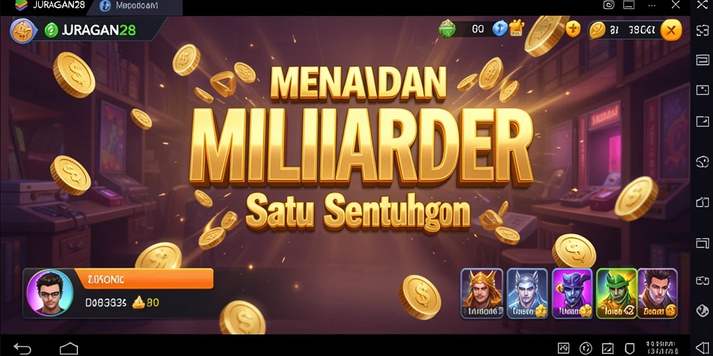 Tampilan gameplay JURAGAN28 dengan strategi bisnis menarik.
