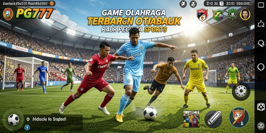 Screenshot PG777 menunjukkan serunya gameplay olahraga langsung.