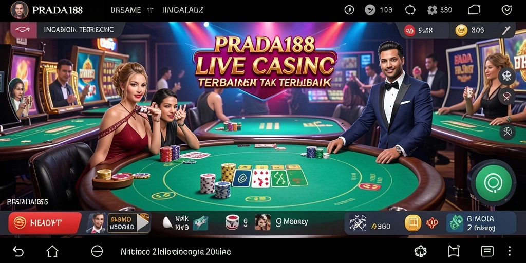 Tampilan gameplay menarik di PRADA188 saat bermain Live Casino.