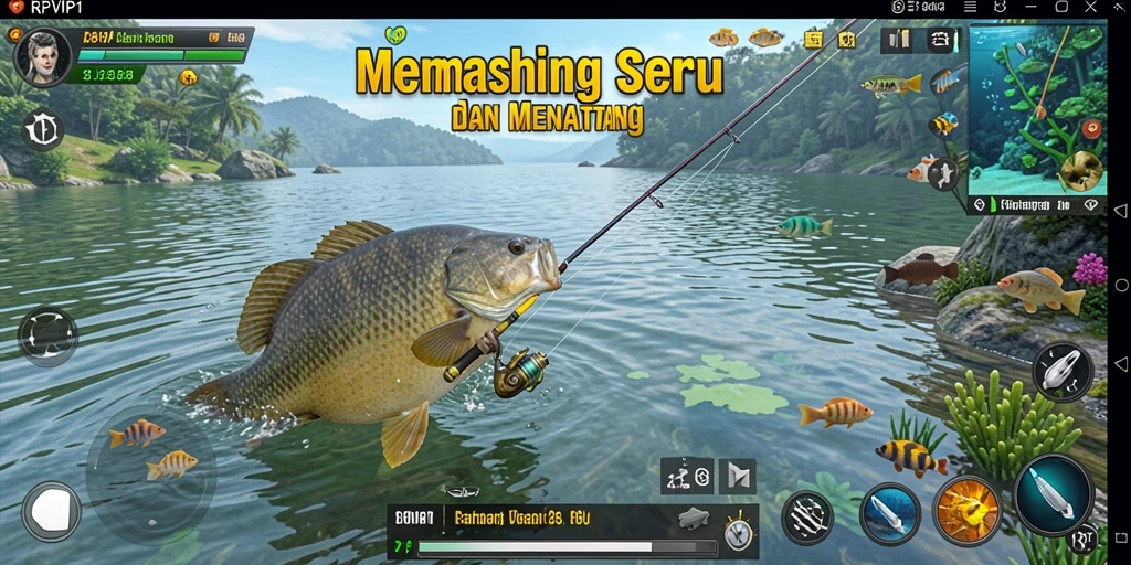 Tangkapan ikan besar dan grafis menawan dalam gameplay RPVIP1.