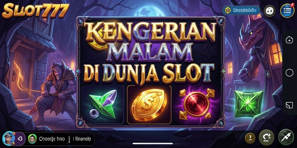 Screenshot utama SLOT777 menampilkan suasana gameplay yang menegangkan dan horor.